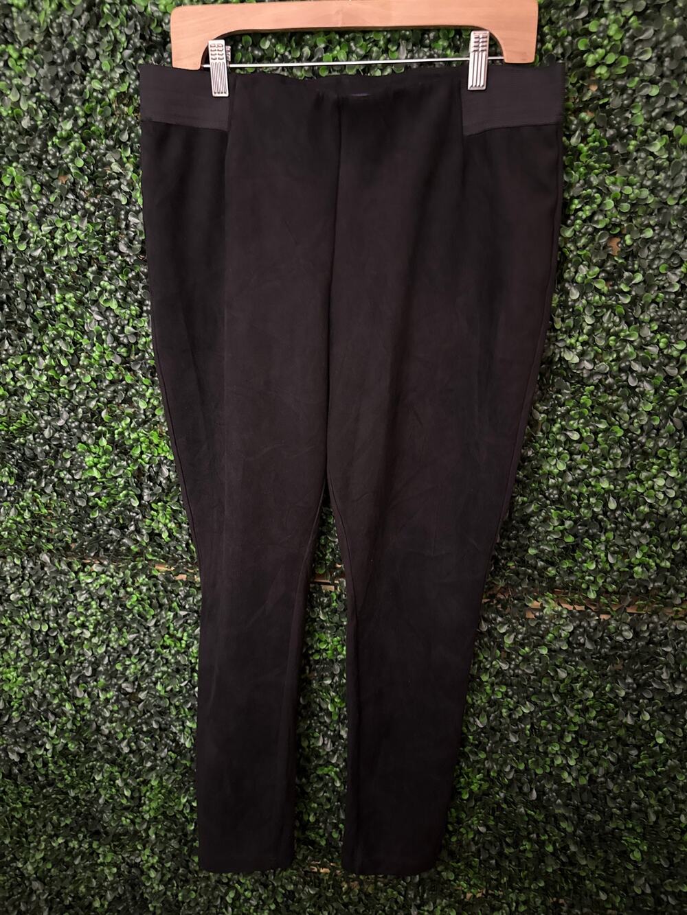 Chaps, Black Suede, Velvety feel, stretch, pants, Size XL